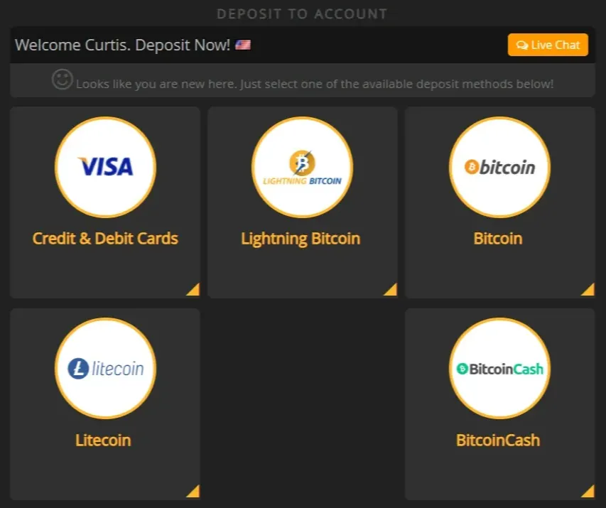 Deposit at Decode Casino
