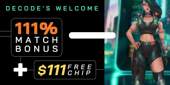 Decode Casino game welcome bonus